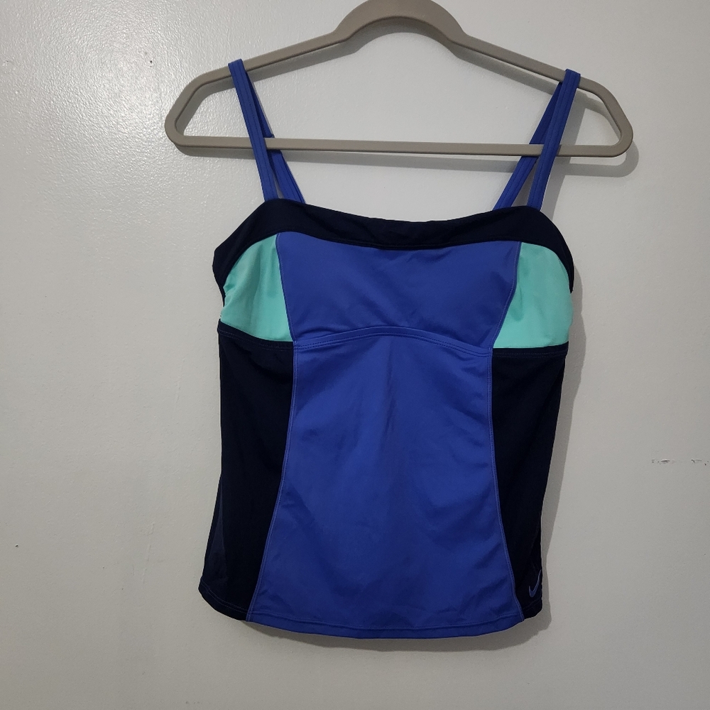 Nike Blue and Teal Bikini Top